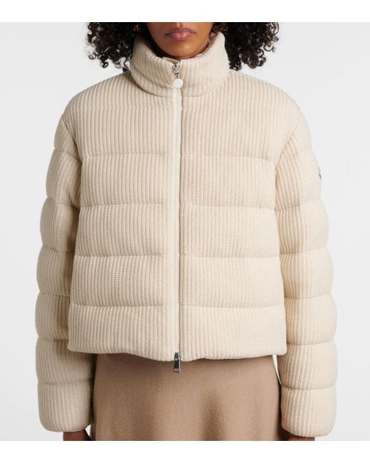 Moncler Natural Thoiry Cotton Down Jacket