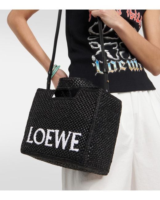 Loewe Black Small Font Tote Bag