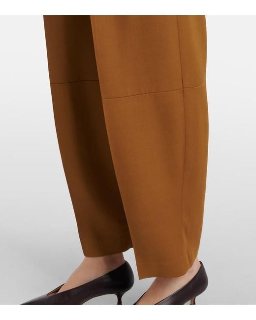 Altuzarra Brown Dash Cropped Barrel-Leg Pants