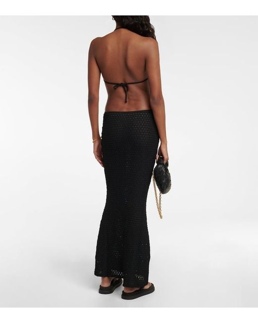 Bananhot Black Anna Seersucker Beach Dress