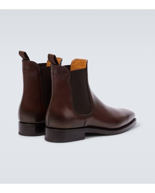 Ralph Lauren Purple Label Brown Penfield Leather Ankle Boots for men