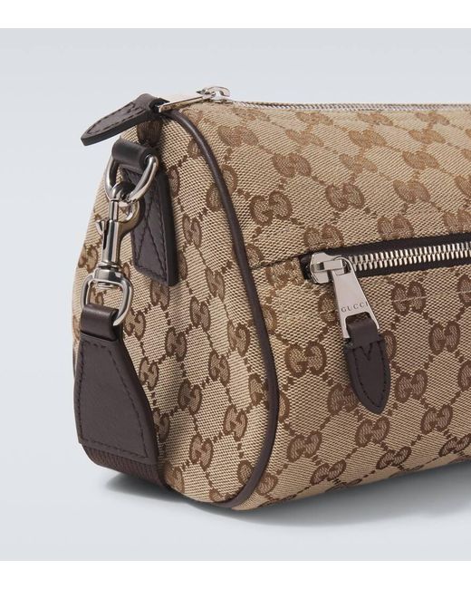 Gucci White Gg Canvas Small Crossbody Bag for men
