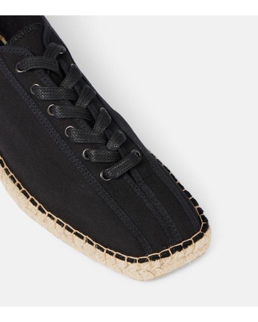 Lemaire Black Linoleum Lace-Up Espadrilles