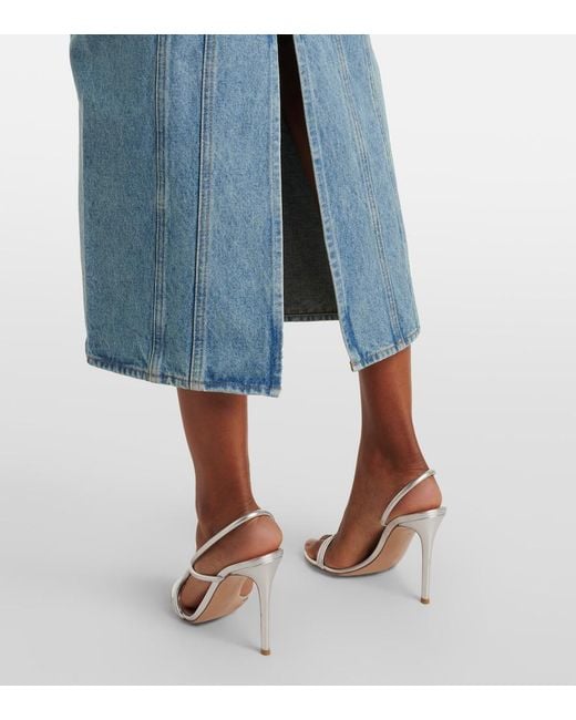 Nina Ricci Blue Denim Midi Skirt