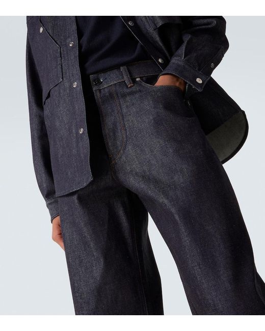 Stone Island Blue Mid-Rise Straight Jeans for men