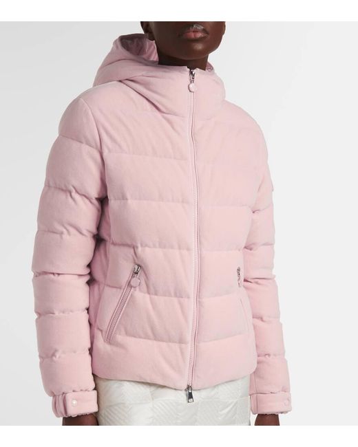 Moncler Pink Quilted Cotton Terry Down Jacket