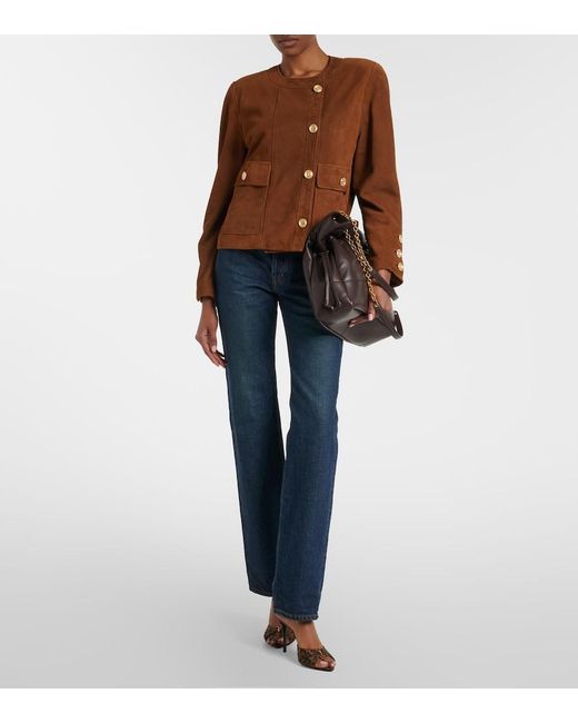 Saint Laurent Brown Suede Jacket