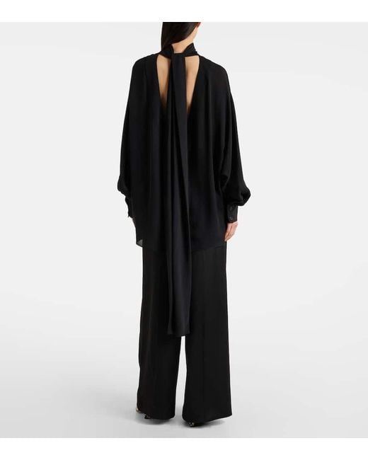 Blouse Bex En Soie Khaite en coloris Black