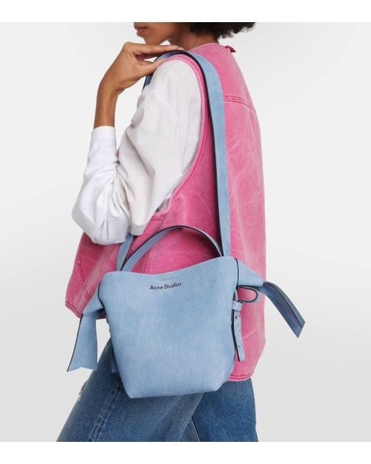 Acne Blue Musubi Mini Denim Shoulder Bag