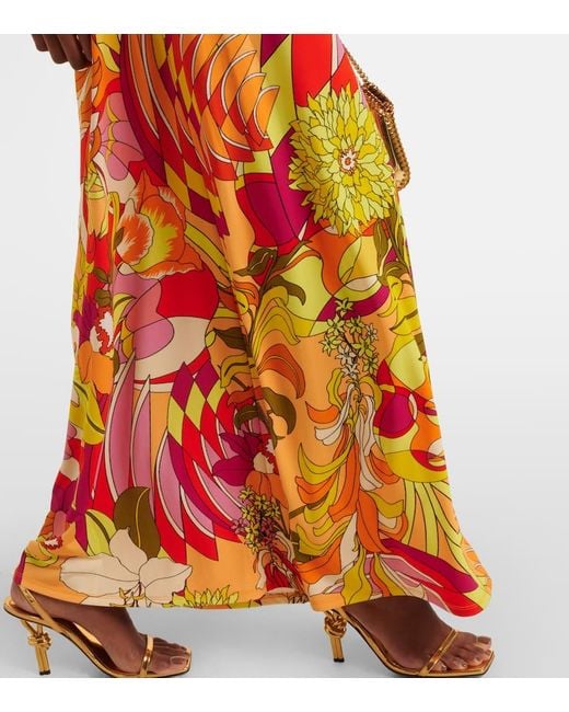 Camilla White Verziertes Maxikleid