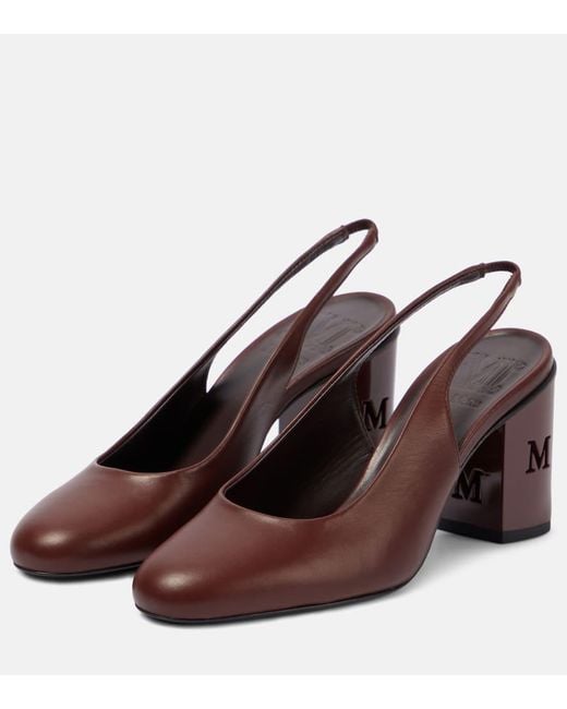 Salones Destalonados Damiersli De Piel Max Mara de color Brown