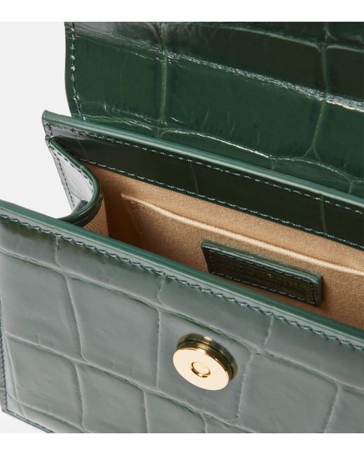 Jacquemus Green Le Chiquito Moyen Leather Top Handle Bag