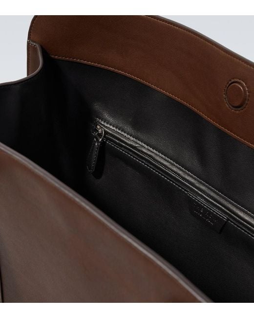 The Row Brown Ben Leather Tote Bag for men