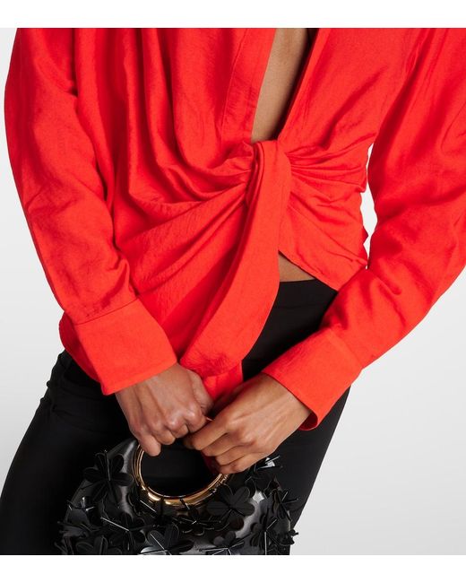Jacquemus La Chemise Bahia Gathered Shirt
