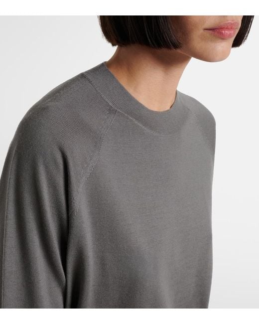 Dries Van Noten Gray Wool Top