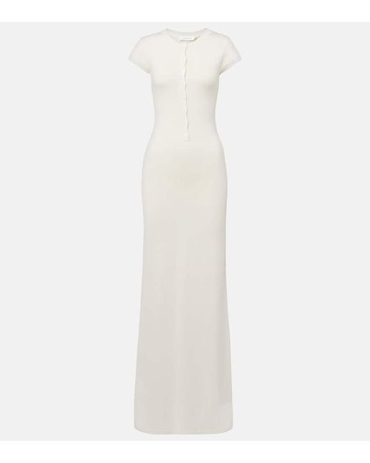 AYA MUSE White Maxikleid Caden Aus Einem Seidengemisch