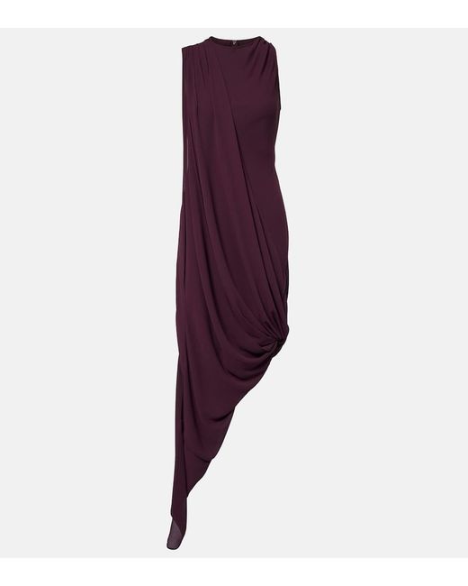 Victoria Beckham Purple Georgette Midi Dress