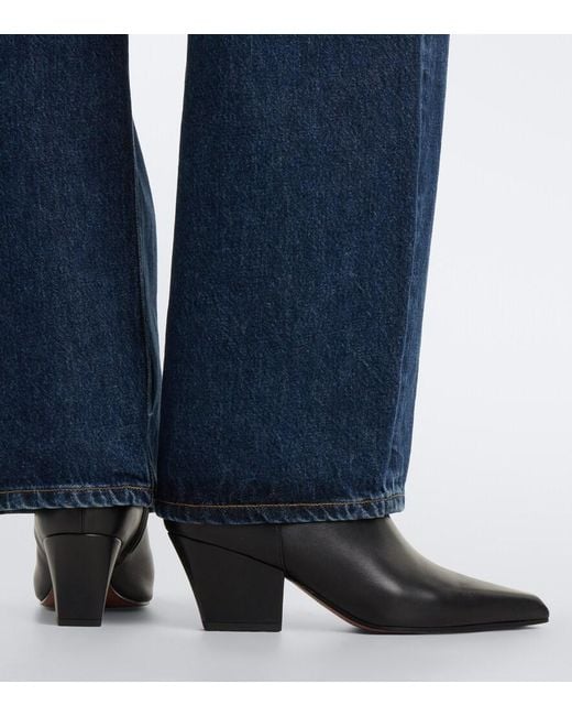 Paris Texas Black Jane Leather Ankle Boots