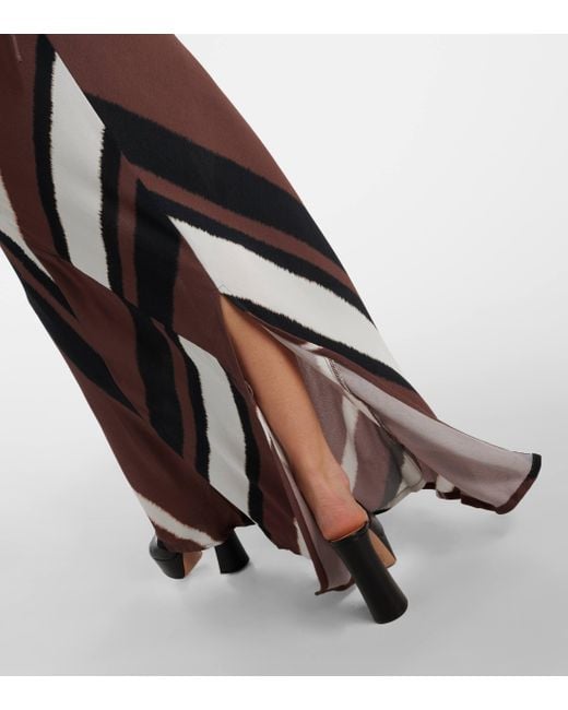 Faithfull The Brand Brown Sisudo Striped Maxi Dress