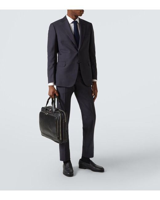 Brunello Cucinelli Black Leather Briefcase for men