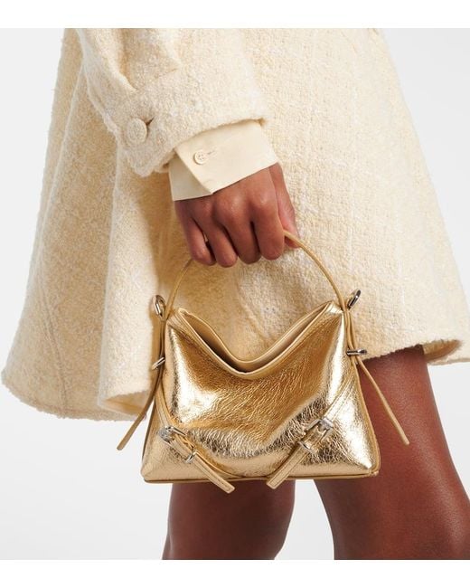Givenchy Natural Voyou Nano Metallic Leather Tote Bag