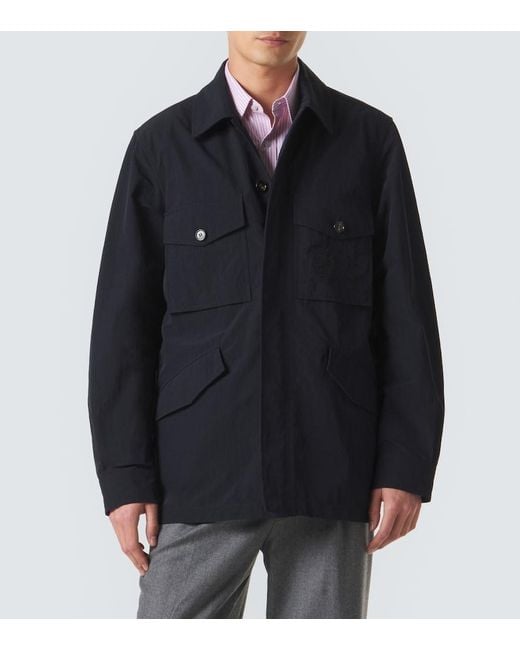 Burberry Blue Ekd Field Jacket for men