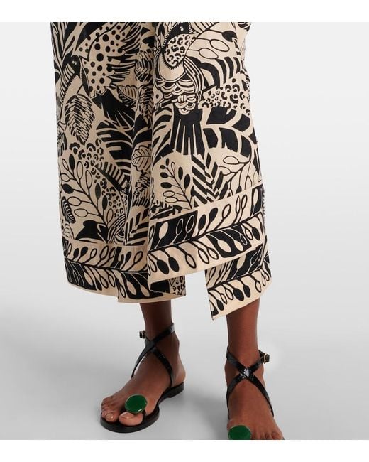 Poupette White Collina Printed Cotton Midi Dress