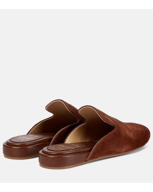 Christian Louboutin Brown Coolito Donna Suede Slippers