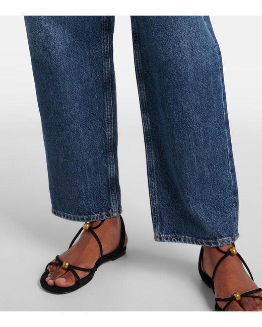 Agolde Blue V-Waist Baggy Straight Jeans