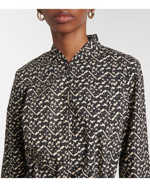 Tory Burch Gray Printed Shirt Dress
