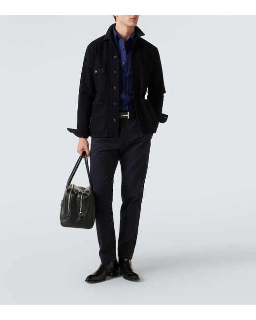 Tom Ford Blue Denim Overshirt for men