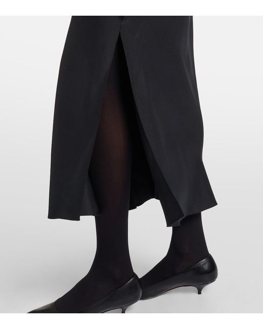 The Row Black Slipdress Barina Aus Seide Mit Spitze