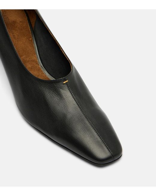 Khaite Black Cecilia Leather Pumps