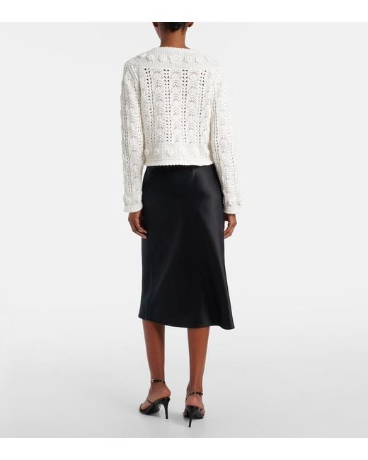 Rixo White Cardigan Kyra Aus Baumwolle