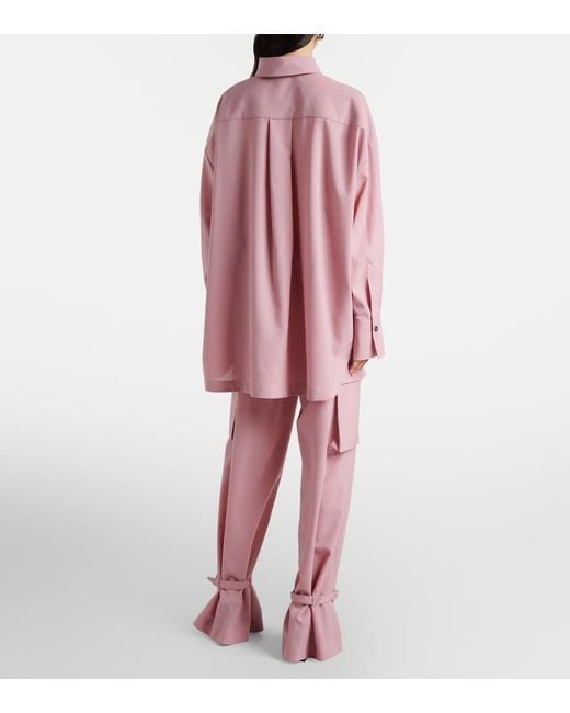 Pantalones Cargo Con Cinturon The Attico de color Pink