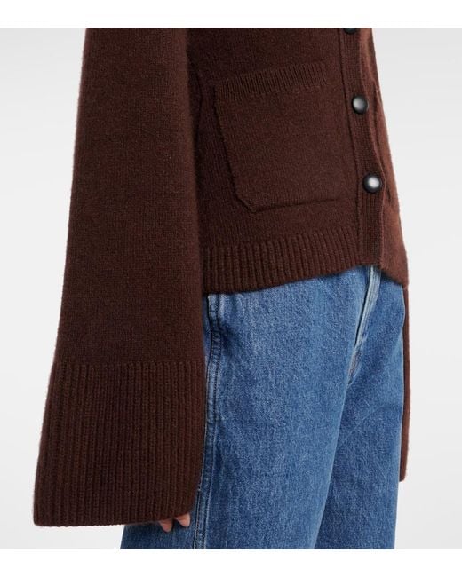 Khaite Brown Scarlet Cashmere Cardigan
