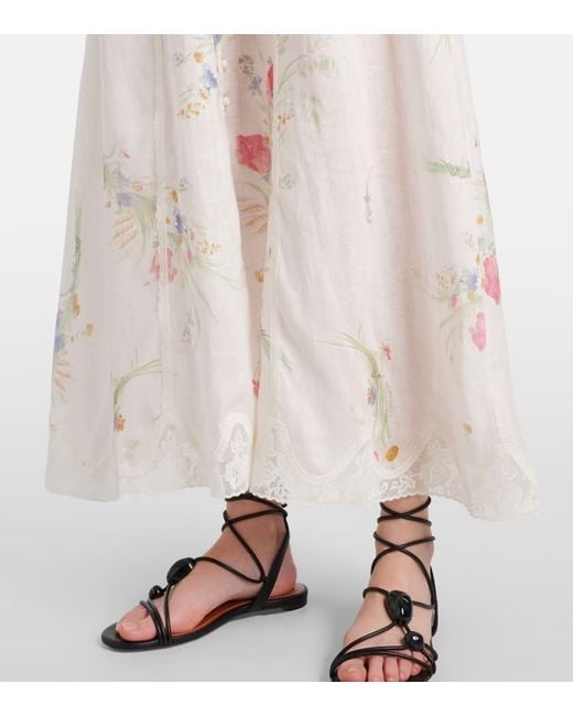 Zimmermann White Maxikleid Lucky Aus Baumwolle