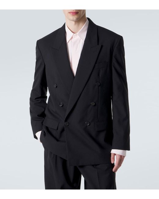 The Row Blue Mazzy Double-Breasted Wool Blazer for men