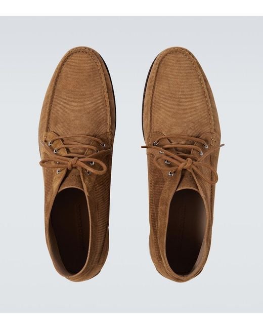 Manolo Blahnik Brown Rhinebeck Suede Desert Boots for men
