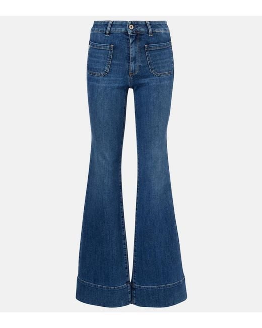 AG Jeans Blue Vicky Flared Jeans