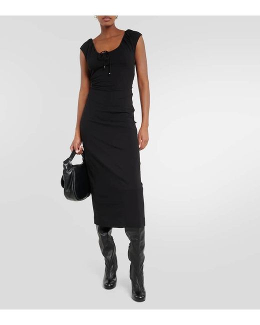 Proenza Schouler Black White Label Nina Cotton-blend Midi Dress