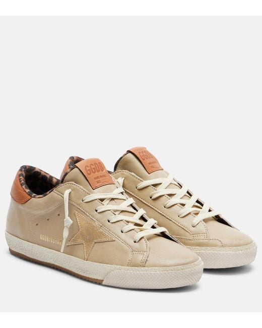 Golden Goose Deluxe Brand Natural Super-Star Leather Sneakers