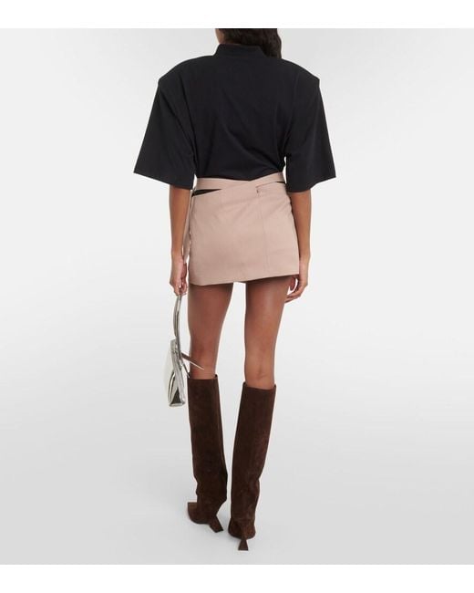 The Attico Natural Belt Mini Skirt