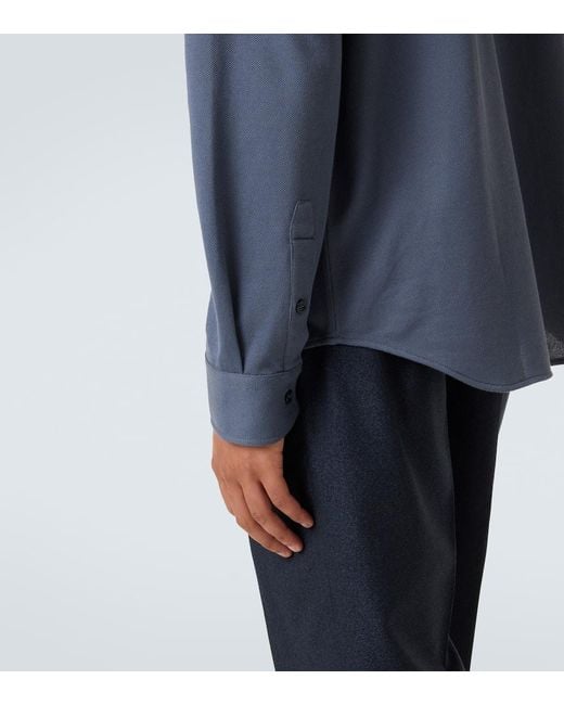 Camisa De Algodon Brioni de hombre de color Blue