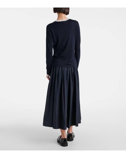 Max Mara Blue Kenya Virgin Wool Cardigan