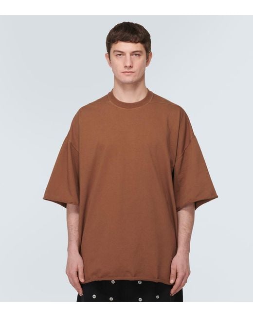 Rick Owens Brown Tommy Cotton Jersey T-Shirt for men