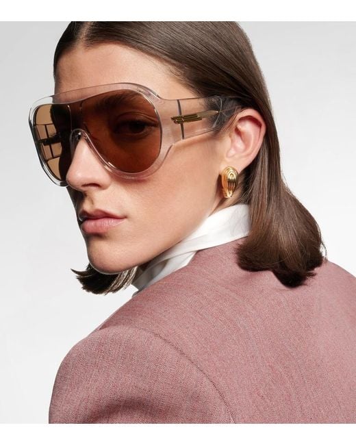 Bottega Veneta Natural Mask Shield Sunglasses