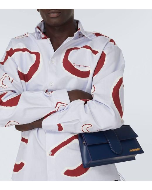 Camicia Simon in cotone con stampa di Jacquemus in White da Uomo