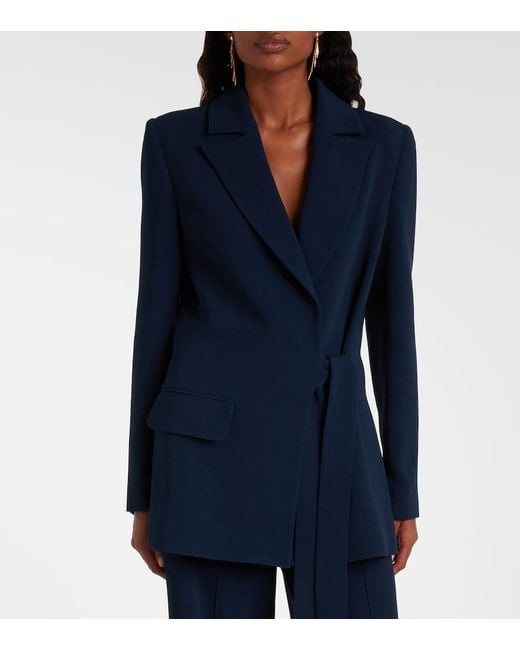 Blazer Con Cinturon Elie Saab de color Blue