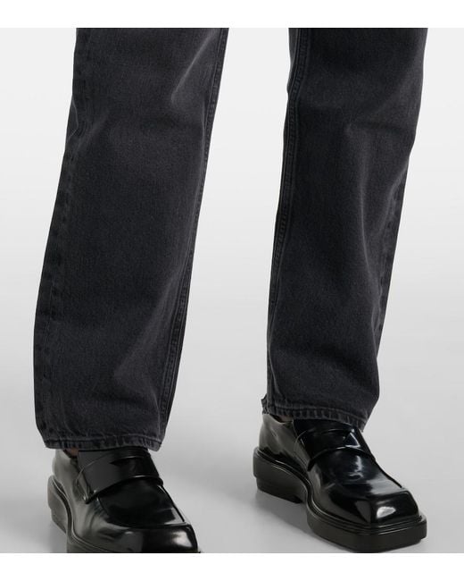 Agolde Blue '90S Pinch Waist High-Rise Straight Jeans